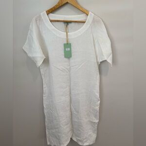 Samson Swim NWT White Linen Shift Dress Beach Coverup– Lightweight Tunic Size M